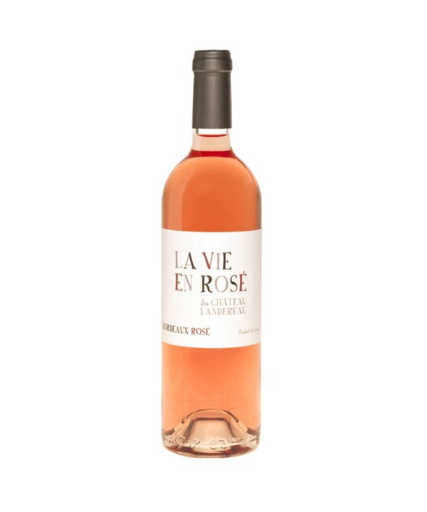 Château Landereau La vie en rosé 2024 <br> Bordeaux rosé<br> 26.85 $ à la bouteille <br>161.10 $ à la caisse de 6 BT