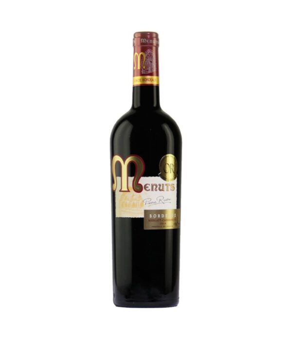 Menuts 2019 <br> Bordeaux rouge <br> 22.00 $ à la bouteille <br> 132 $ à la caisse de 6 BT